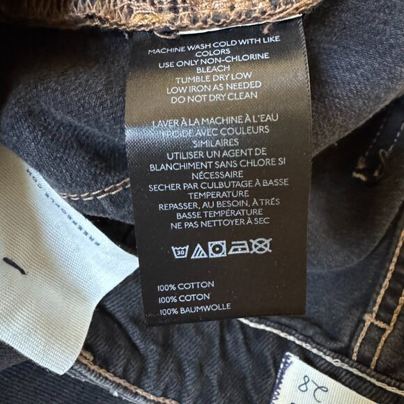 NWT Free People Palmer Cuffed Jeans Mid Rise Washed Black Denim 28 - Picture 7 of 14